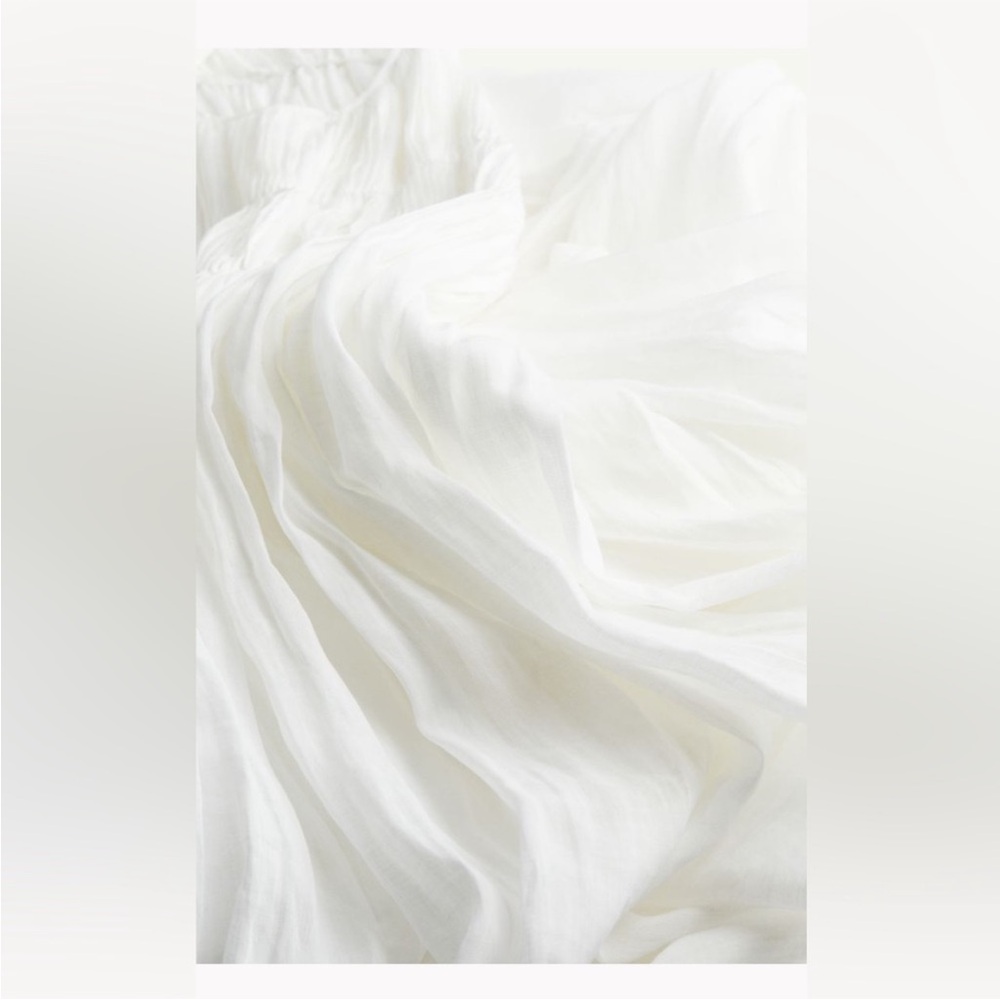 NWT! H&M Ramie Maxi Dress in White Size Small - Picture 8 of 10